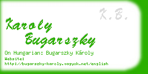 karoly bugarszky business card